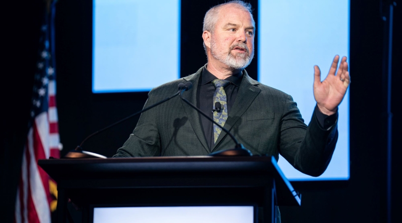 NACo President James Gore addresses the General Session audience during the 2025 Legislative Conference. Photo by Denny Henry