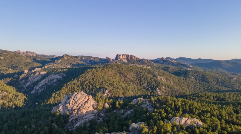 Black Hills National Forest South Dakota Featuring Mt. Rushmore in the Distance