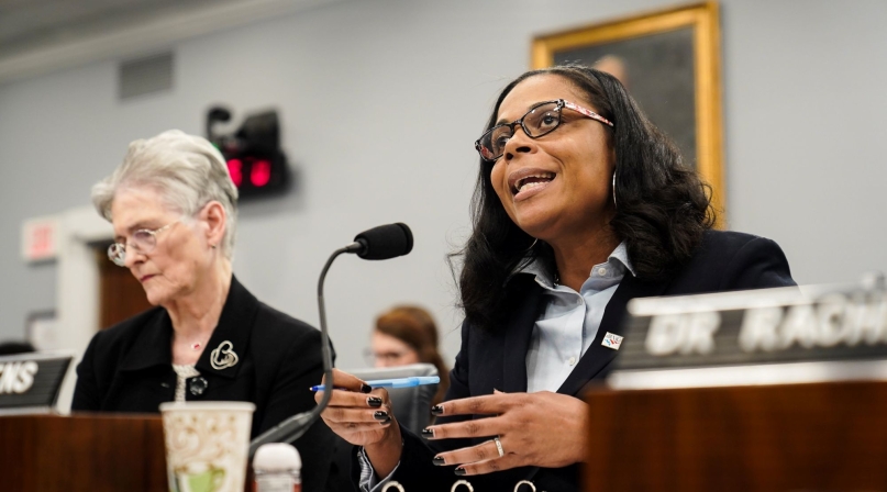 Joy Bivens testifies Sept. 9 on Capitol Hill, on the plight of SNAP benefits. Photo courtesy of Franklin County