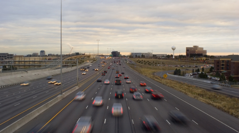 Morning traffic on the interstate