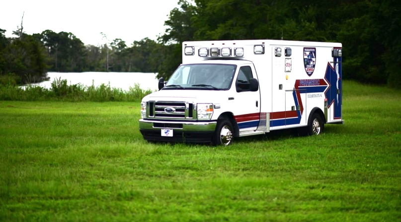 A Pasquotank County, N.C. ambulance.
