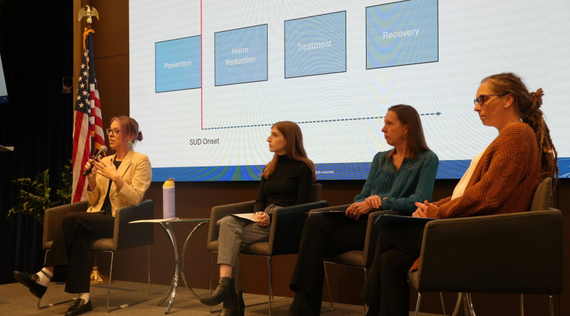 Panelists discuss small opioid settlement allocation best practices at NACo on Nov. 6. Photo by Charlie Ban