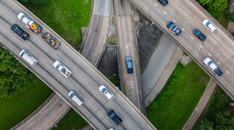 Cars on highway