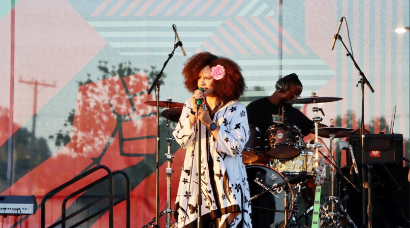 A singer performs at a music festival hosted by San Diego Black Arts and Culture District in 2024. Photo courtesy of Denise Rogers