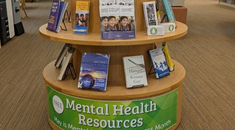Dakota County, Minn. libraries serve as community health hubs, which include mental health resource displays. Photo courtesy of Dakota County 