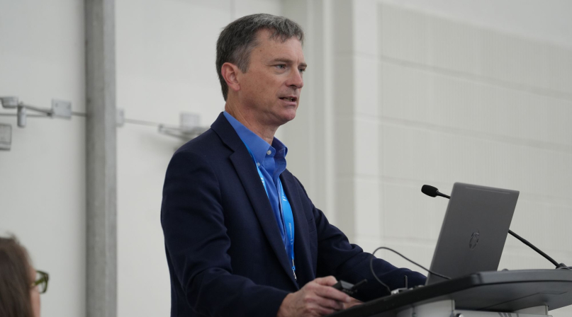 Forsyth County, N.C. Attorney Gordon Watkins describes how to build a relationship between a county elections office and the county attorney while addressing the Finance, Pensions and Intergovernmental Affairs Steering Committee. Photo by Charlie Ban