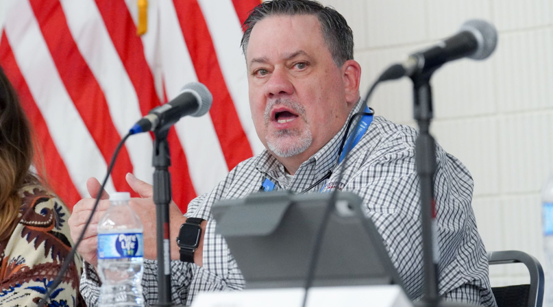 Tim DeWeese, director of the Johnson County, Kan. Mental Health Center, outlines Sequential Intercept Mapping during a 2026 Annual Conference workshop. Photo by Leon Lawrence III