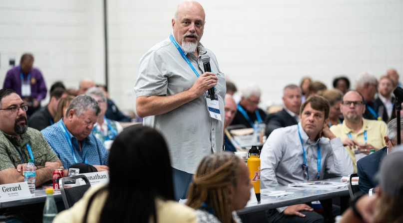 Judd Freed, Ramsey County's director or Emergency Management and Homeland Security, addresses the NACo Board of Directors. Photo by Denny Henry