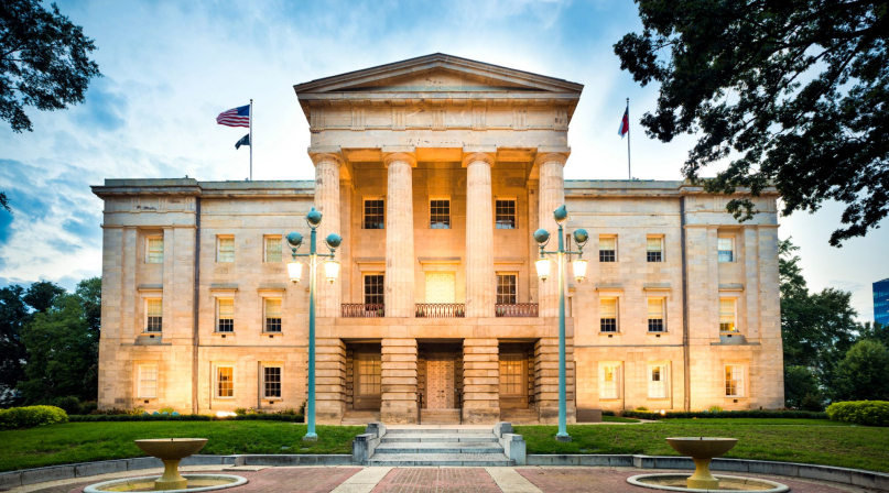 The North Carolina capitol building