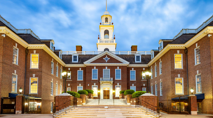 Delaware's Legislative Hall, where a law passed this year prohibits counties from entering into a nondisclosure agreement that would restrict the county from disclosing information to the public about large-scale data center development.