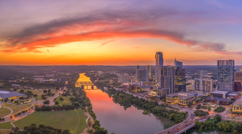 Austin Sunset Skyline.jpg Image of Austin Sunset Skyline.jpg