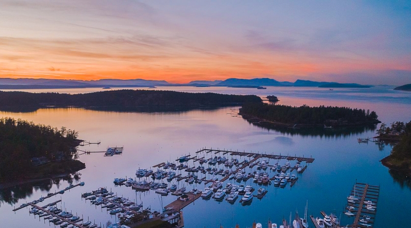 Image of San-Juan-Islands-Aerial-at-sunset.jpg