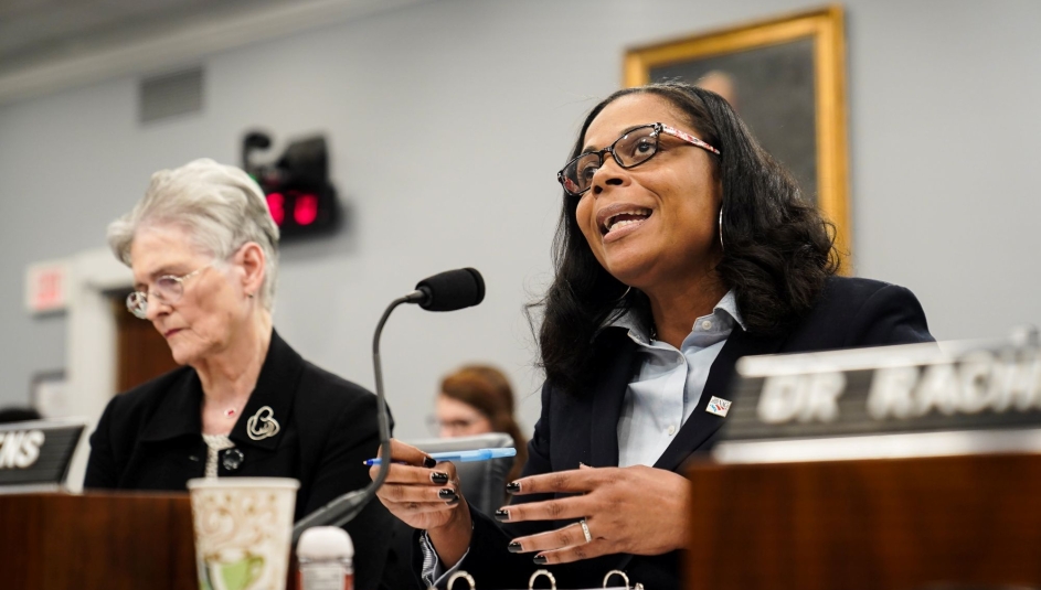 Joy Bivens testifies Sept. 9 on Capitol Hill, on the plight of SNAP benefits. Photo courtesy of Franklin County