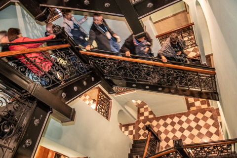 Removing a 1960s-era elevator reopened an atrium inside the Wise County, Texas Courthouse's staircase. Photo by Joe Duty