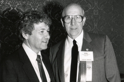 Executive Director John Thomas (left) chats with NACo President Robert Aldemeyer.