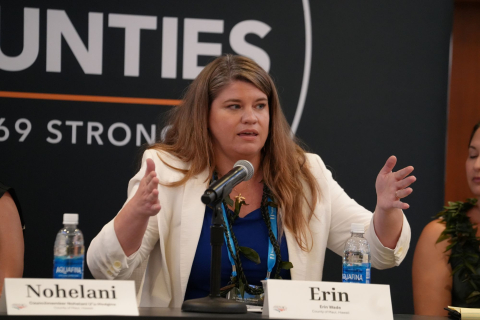 Erin Wade, Maui County’s deputy managing director, stresses that visitor education goes a long way to mitigating tourism harms. Photo by Charlie Ban